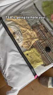 Compact Travel Vacuum Compression Storage Bags For Luggage And Clothing