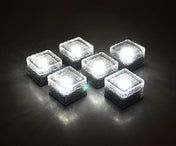Solar Cube Garden Light With Colour Changing Water Ripple Effect For Outdoor Ground And Surface Decorative Lighting