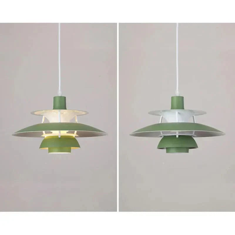 Moderne Aurora LED pendel med E27 metalskærm til boligindretning og moderne opholdsrum