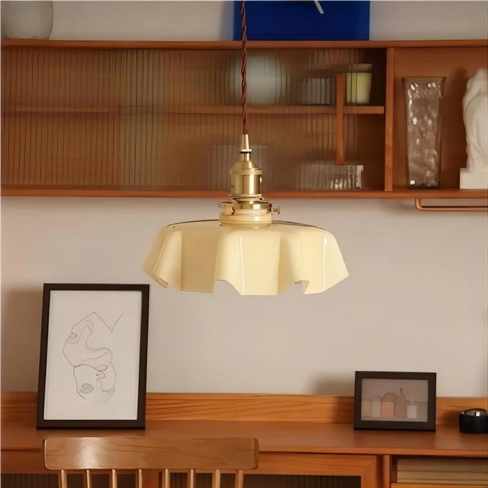 Glass Pendant Light Chandelier | Vintage Kitchen Pendant Lighting | Elegant Hanging Lights | Floral Ceiling Fixture | Retro Pendant - Zardee-4