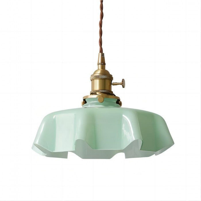 Variant image for Glass Pendant Light Chandelier | Vintage Kitchen Pendant Lighting | Elegant Hanging Lights | Floral Ceiling Fixture | Retro Pendant - Zardee-4