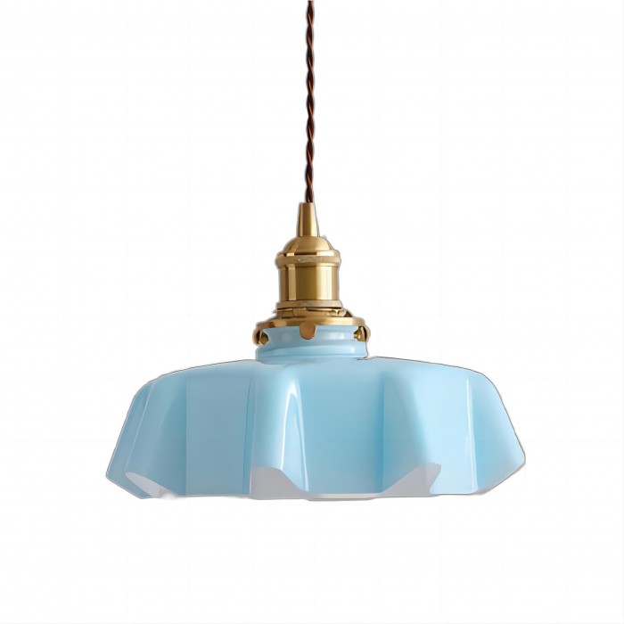 Variant image for Glass Pendant Light Chandelier | Vintage Kitchen Pendant Lighting | Elegant Hanging Lights | Floral Ceiling Fixture | Retro Pendant - Zardee-3