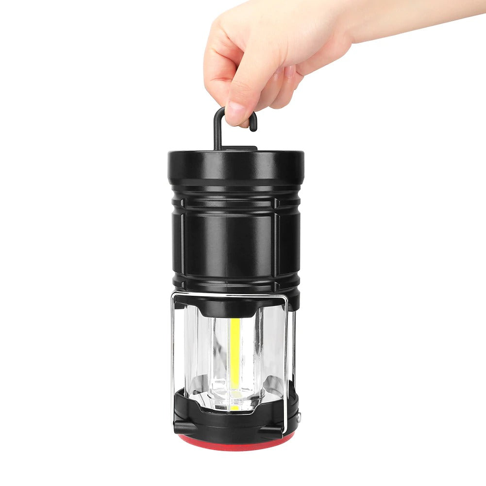Lámpara LED portátil multifuncional y linterna para camping, exteriores, viajes y uso diario