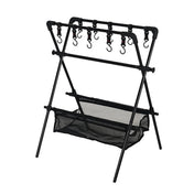Camping multifunktionelt foldbart opbevaringsophæng med kroge Camping multifunktionelt foldbart opbevaringsophæng