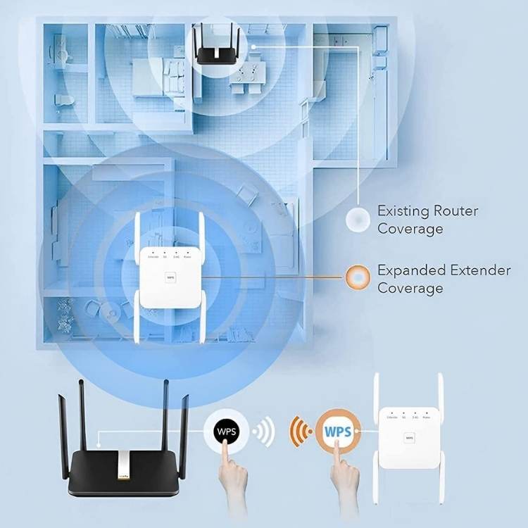 NovaWave Bredbånds Dual-Bånd 5G/2.4G WiFi Forstærker og Extender til Moderne Hjem