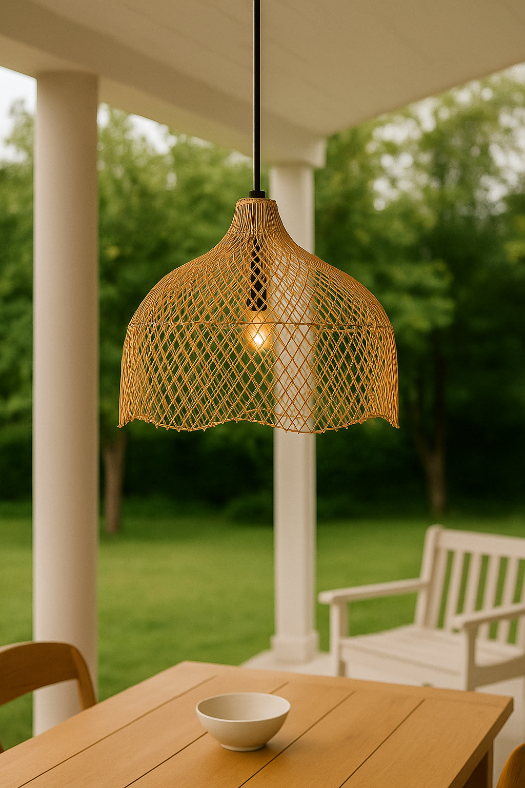 Loftlampe Moderne Drejelig Pendel i Naturlig Stil til Moderne Stuer og Spisesteder i Boligindretning