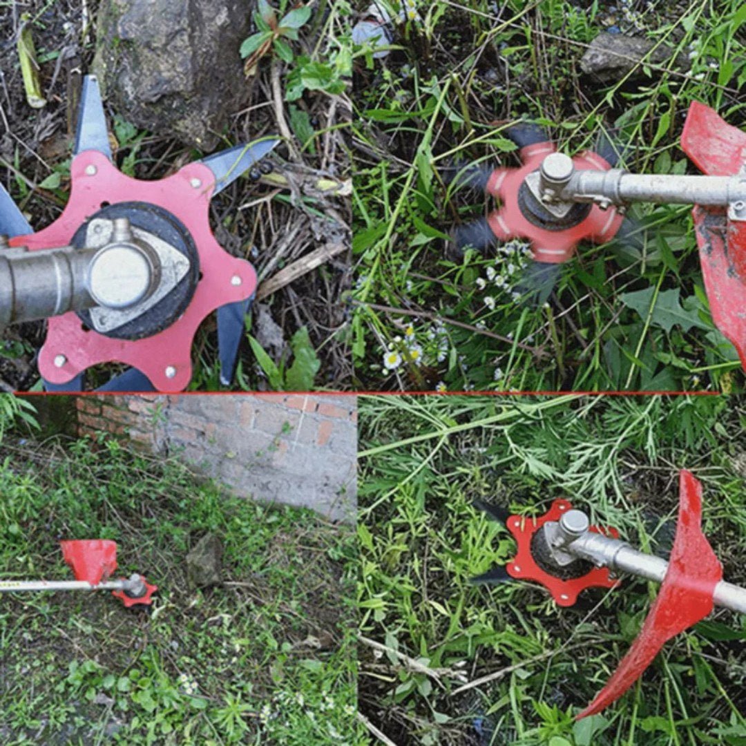 VerdantEdge Universal seks-stålblad trimmerhoved til plæneplejeværktøj