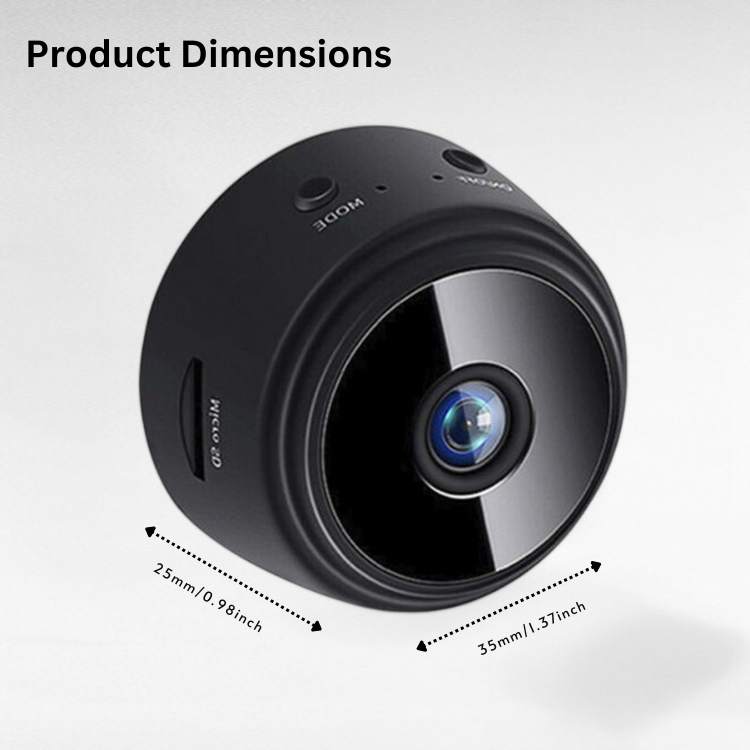 Ultra-kompakt HD-sikkerhedskamera med realtidsmonitorering, fjernadgang og natvision