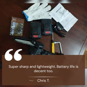 BrightForge 24V Mini Motorsav med to batterier til nem ledningsfri skæring